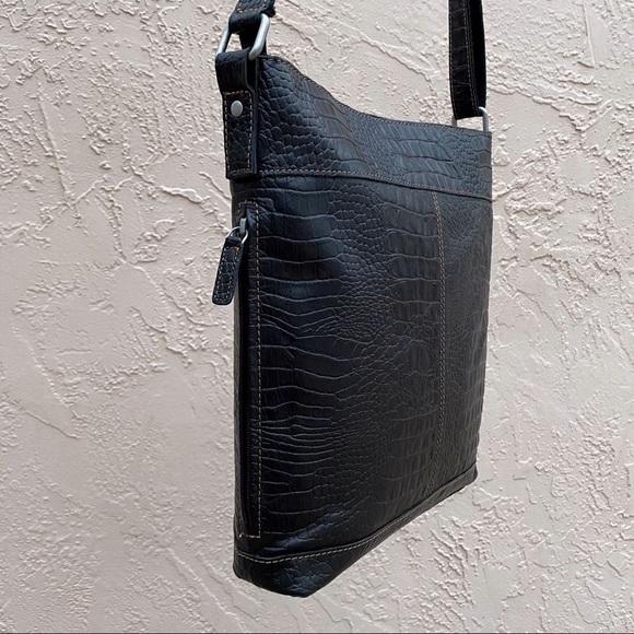 Leather Messenger Crossbody Bag - Picture 3 of 8